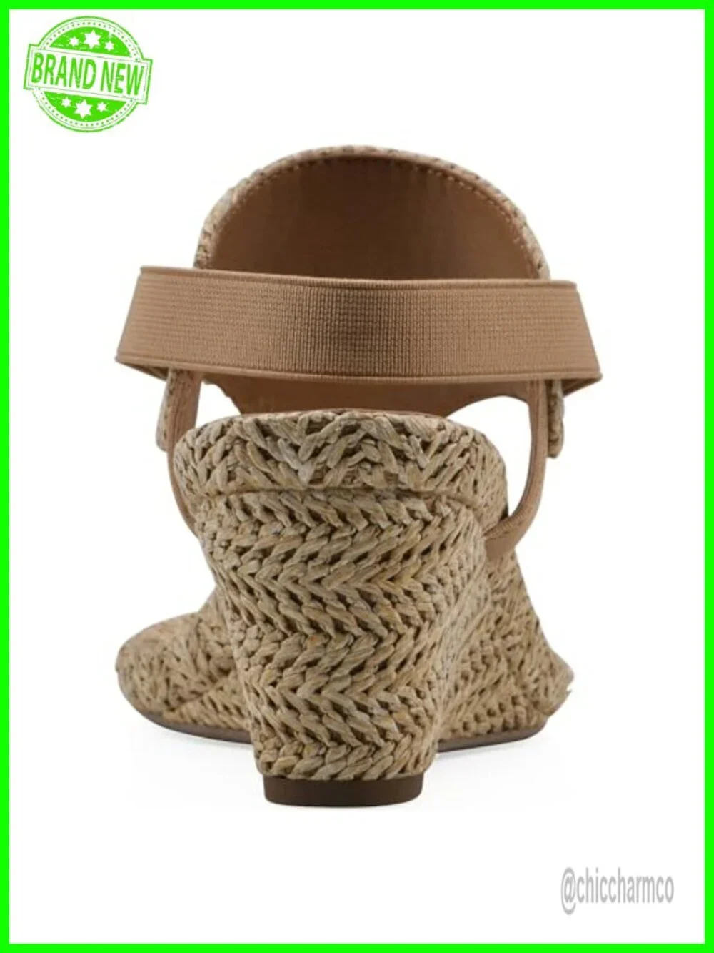 Woven Textile Wedge Sandals with Adjustable Strap